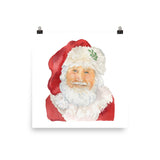 Santa Claus Christmas Watercolor Print