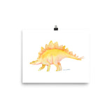 Stegosaurus Dinosaur Watercolor