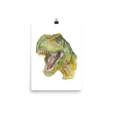T. rex Watercolor Painting Print