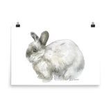 Gray Bunny Rabbit Watercolor 2