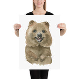 Quokka Watercolor Print - Australian Animals