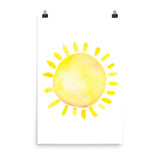 Sun Watercolor Art Print