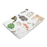 Woodland Animals Throw Blanket