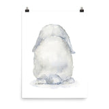 Mini Lop Rabbit Back Watercolor