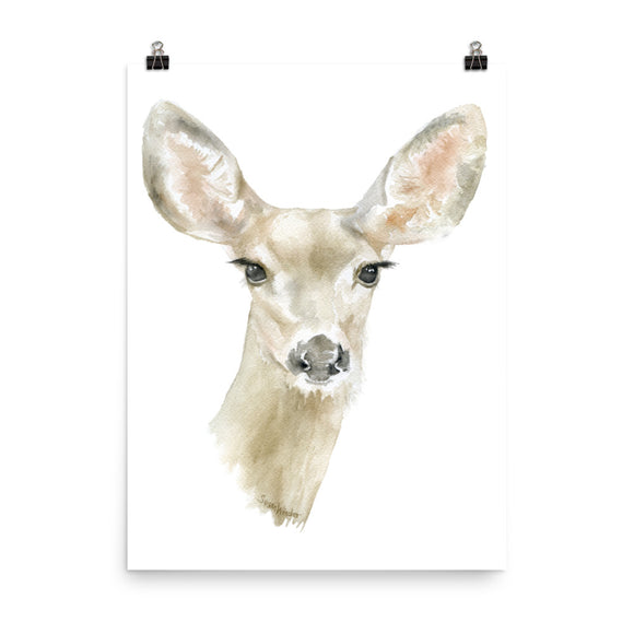 Doe Deer Watercolor