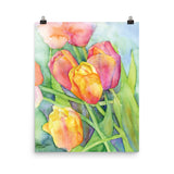 Bright Tulips Watercolor