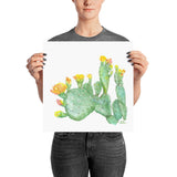Prickly Pear Cactus Watercolor