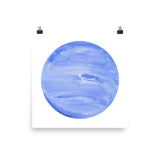 Neptune Planet Watercolor art print