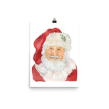 Santa Claus Christmas Watercolor Print