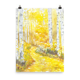 Aspen Trees Watercolor