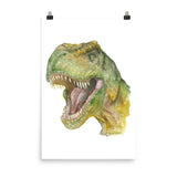 T. rex Watercolor Painting Print