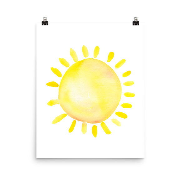 Sun Watercolor Art Print