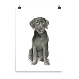 Black Labrador Puppy Watercolor