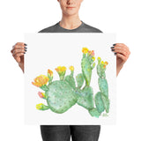 Prickly Pear Cactus Watercolor