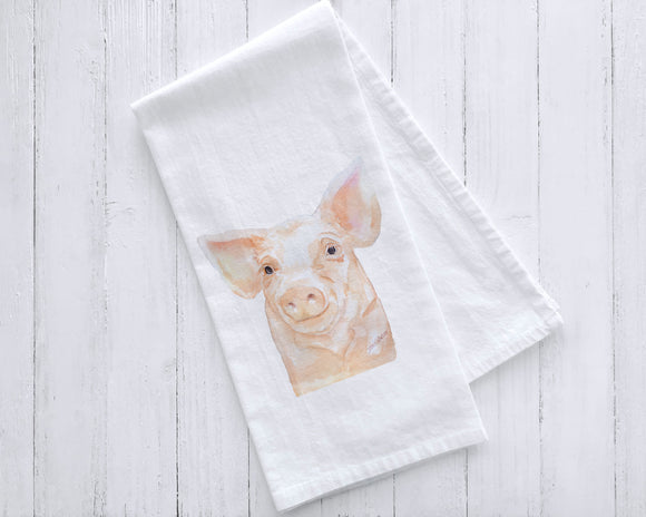 Piglet Face Tea Towel