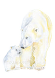 Mother and Baby Animals Watercolor Art Print Set of 4 - Nursery Wall Art