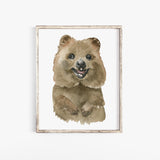 Quokka Watercolor Print - Australian Animals