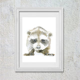Baby Raccoon Original Watercolor Painting
