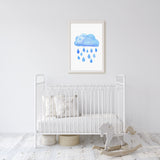 Rain Cloud Watercolor print