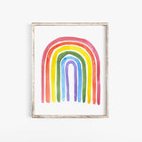 Rainbow Watercolor Poster Print