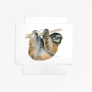 Sloth Watercolor Greeting Card