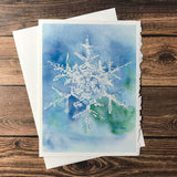Snowflake Watercolor Painting Christmas Card Set