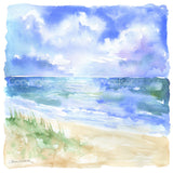 Beach and Sand Dunes Original Watercolor Painting