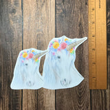 Unicorn with Floral Crown Sticker