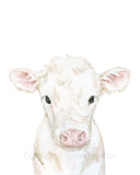 Farm Animal Art Print Set One - Set of 4 Animals - Horse Pig Duckling Calf